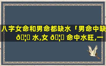 八字女命和男命都缺水「男命中缺 🦁 水,女 🦆 命中水旺,一起好吗」